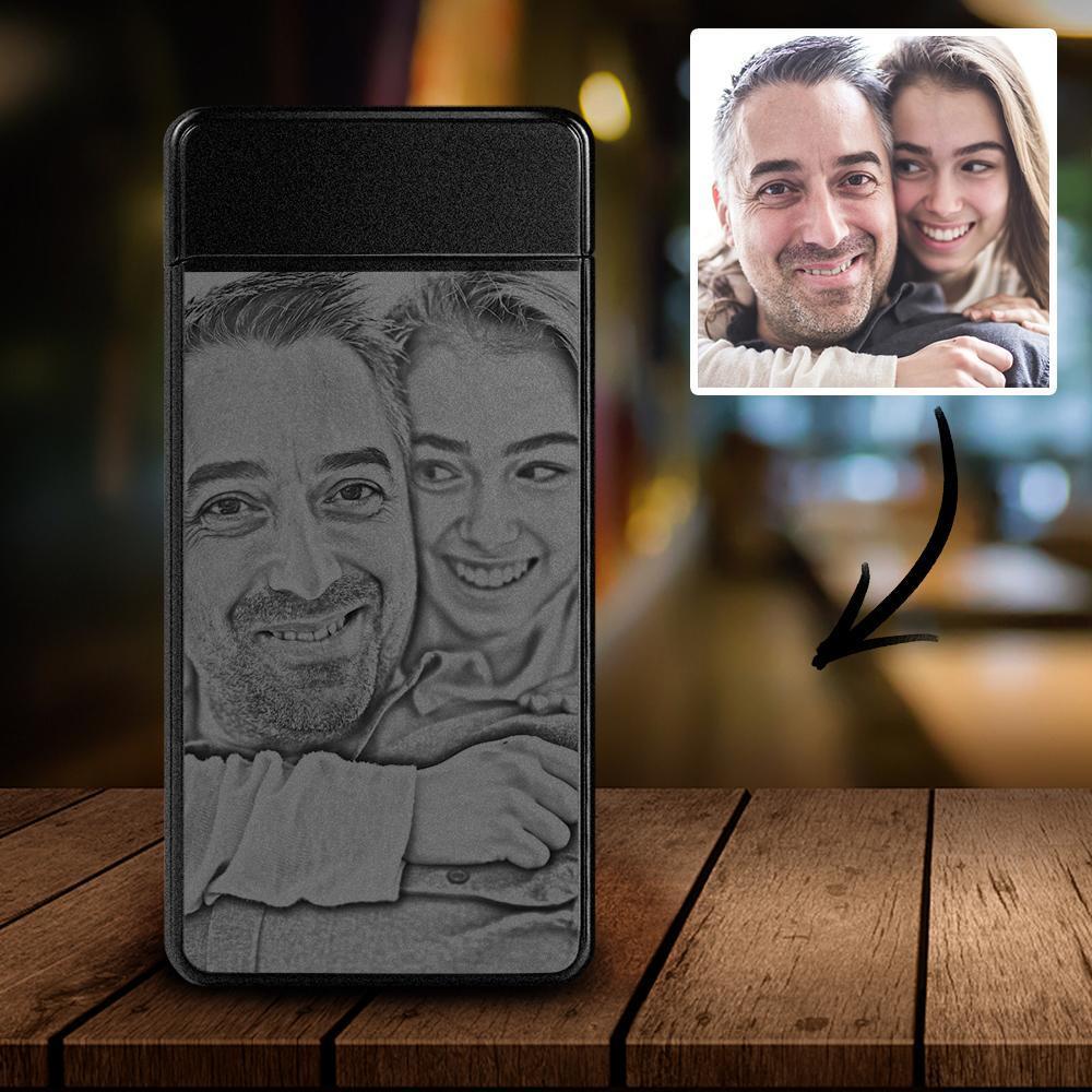 Custom Engraved Photo Lighter, Personalized Electric Lighter, Best Christmas Gift For Him