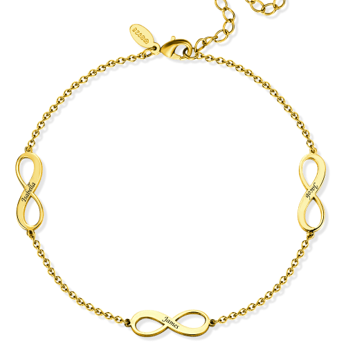 Custom Engraved Infinity Name 14k Gold Plated - MadeMineAU