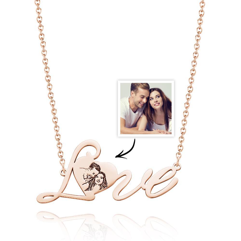 Custom Photo Necklace Love-Heart Jewellery for Your Loved Ones -