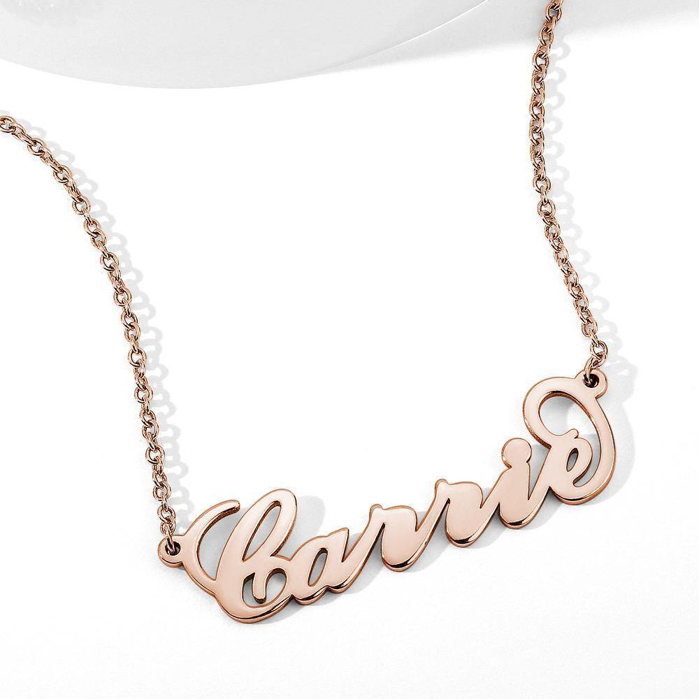 Carrie Style Name Necklace Silver - MadeMineAU