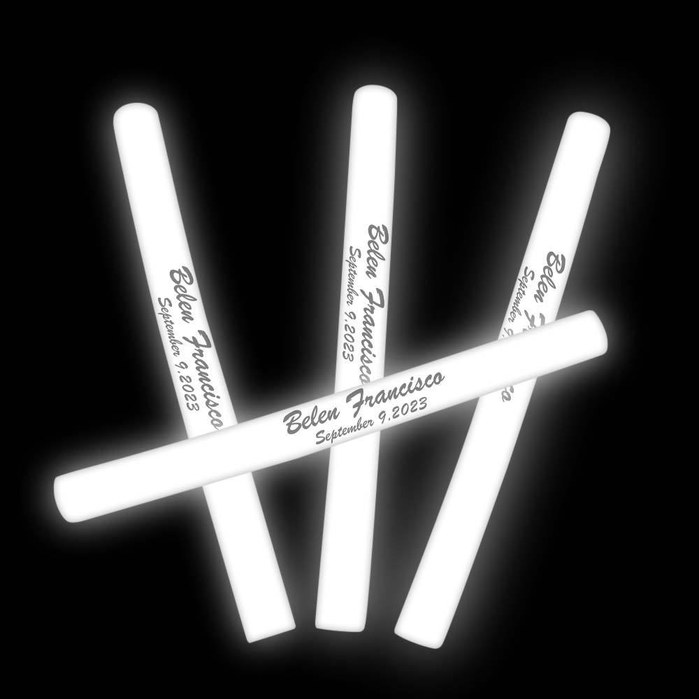CUSTOMIZABLE LED Foam Glow Sticks 18.5 Inch - 3 Modes Multi-Color/Single Color, Light Up LED Foam Stick - MadeMineAU