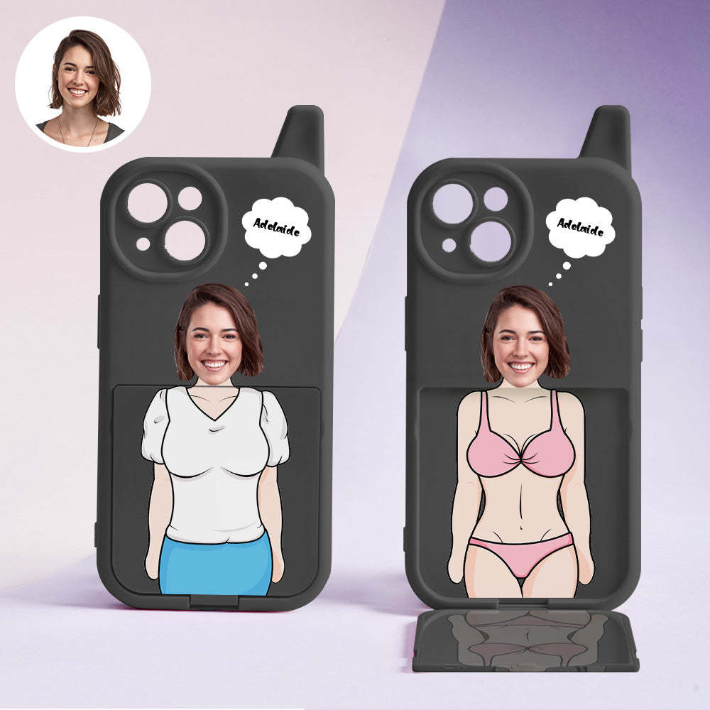 Custom Face iPhone Case Series Funny Flip Cover With Mirror Protective Phone Case Gifts For Her - MadeMineAU