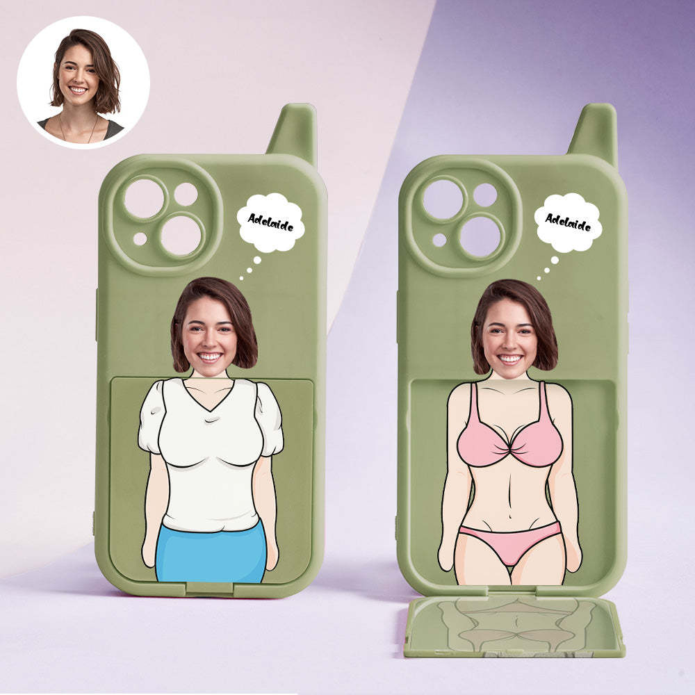 Custom Face iPhone Case Series Funny Flip Cover With Mirror Protective Phone Case Gifts For Her - MadeMineAU