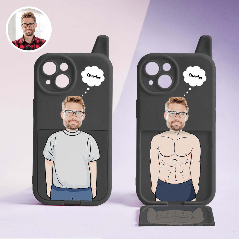 Custom Face iPhone Case Series Funny Flip Cover With Mirror Protective Phone Case Gifts For Him - MadeMineAU