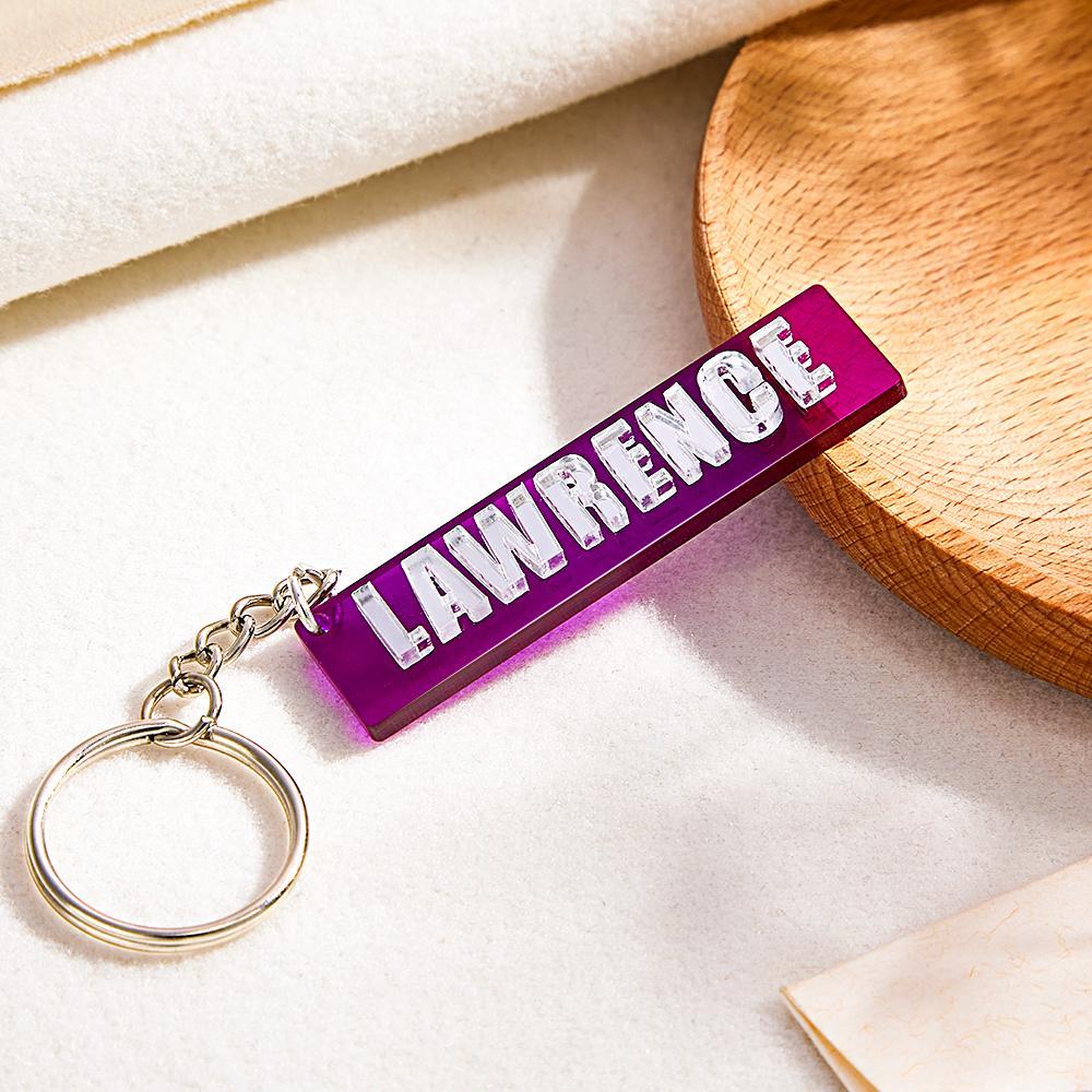 Custom Engraved Keychain 4D Reflective Number Plate Keychain Gifts - MadeMineAU