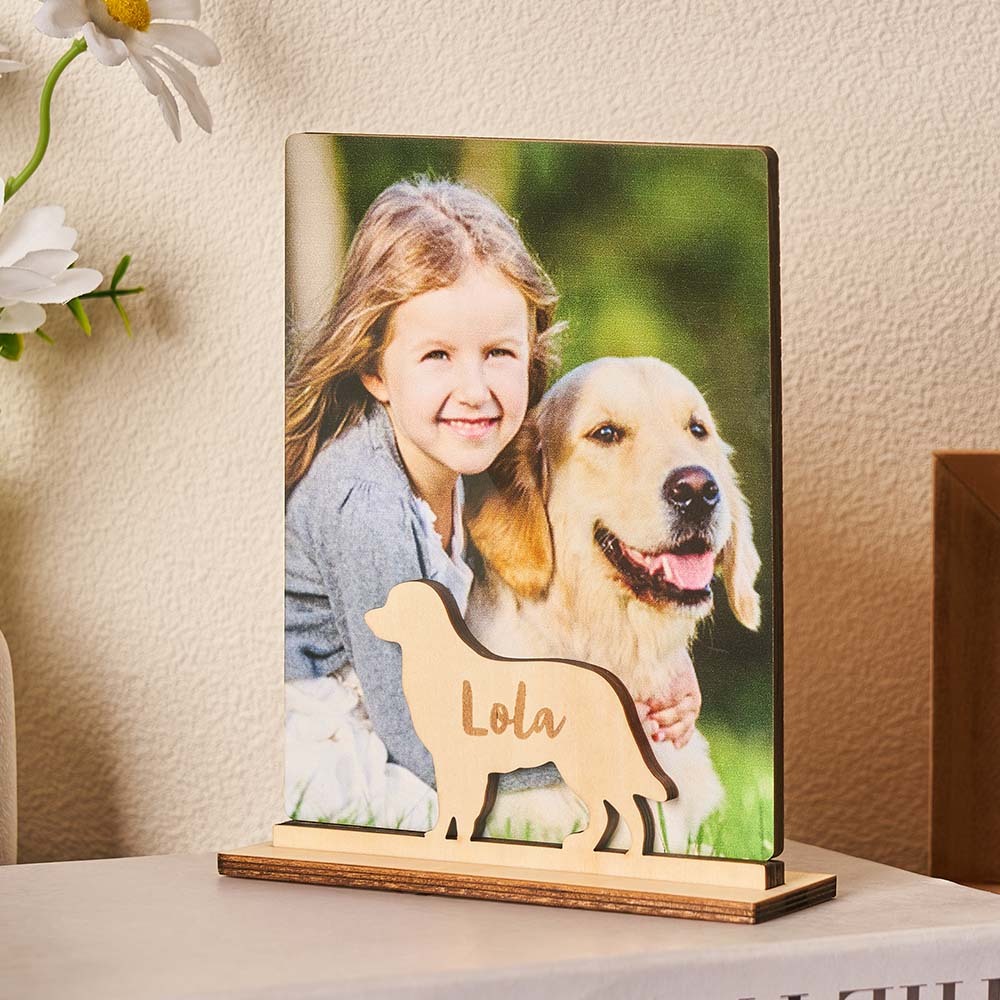 Personalized Dog Silhouette Photo Frame Memorial Decoration Gift For Pet Lovers - MadeMineAU
