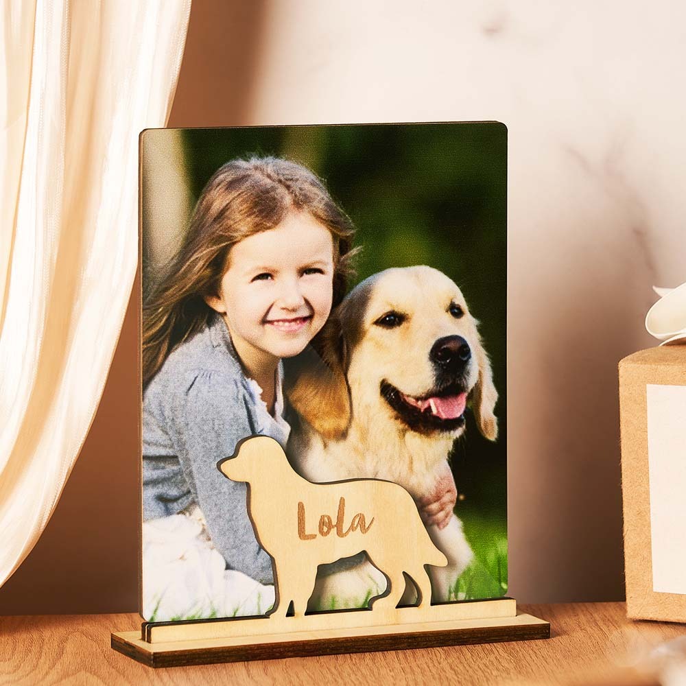 Personalized Dog Silhouette Photo Frame Memorial Decoration Gift For Pet Lovers - MadeMineAU