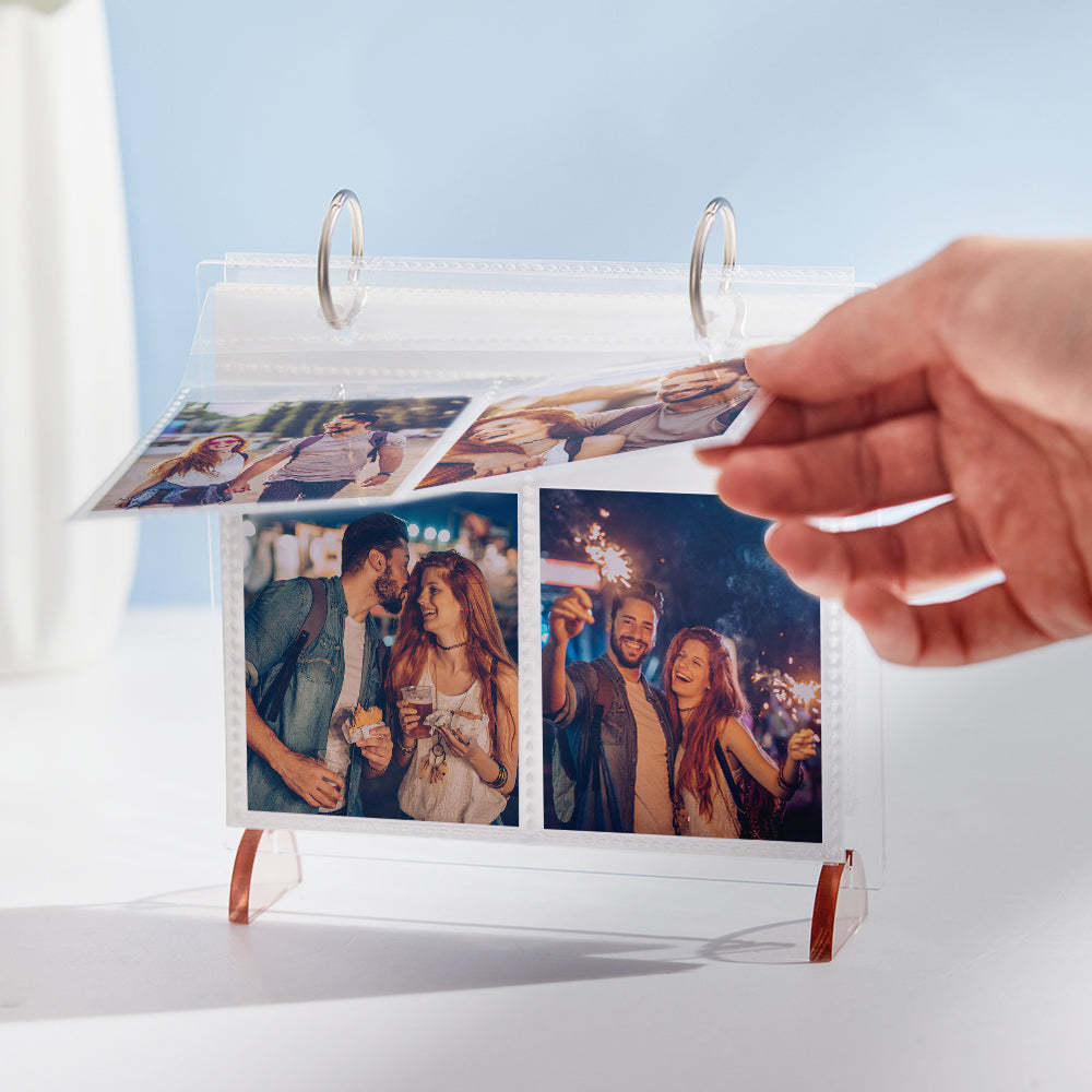 Custom Photo Acrylic Frame Mini Flip Pictures Desktop Decoration For Her - MadeMineAU