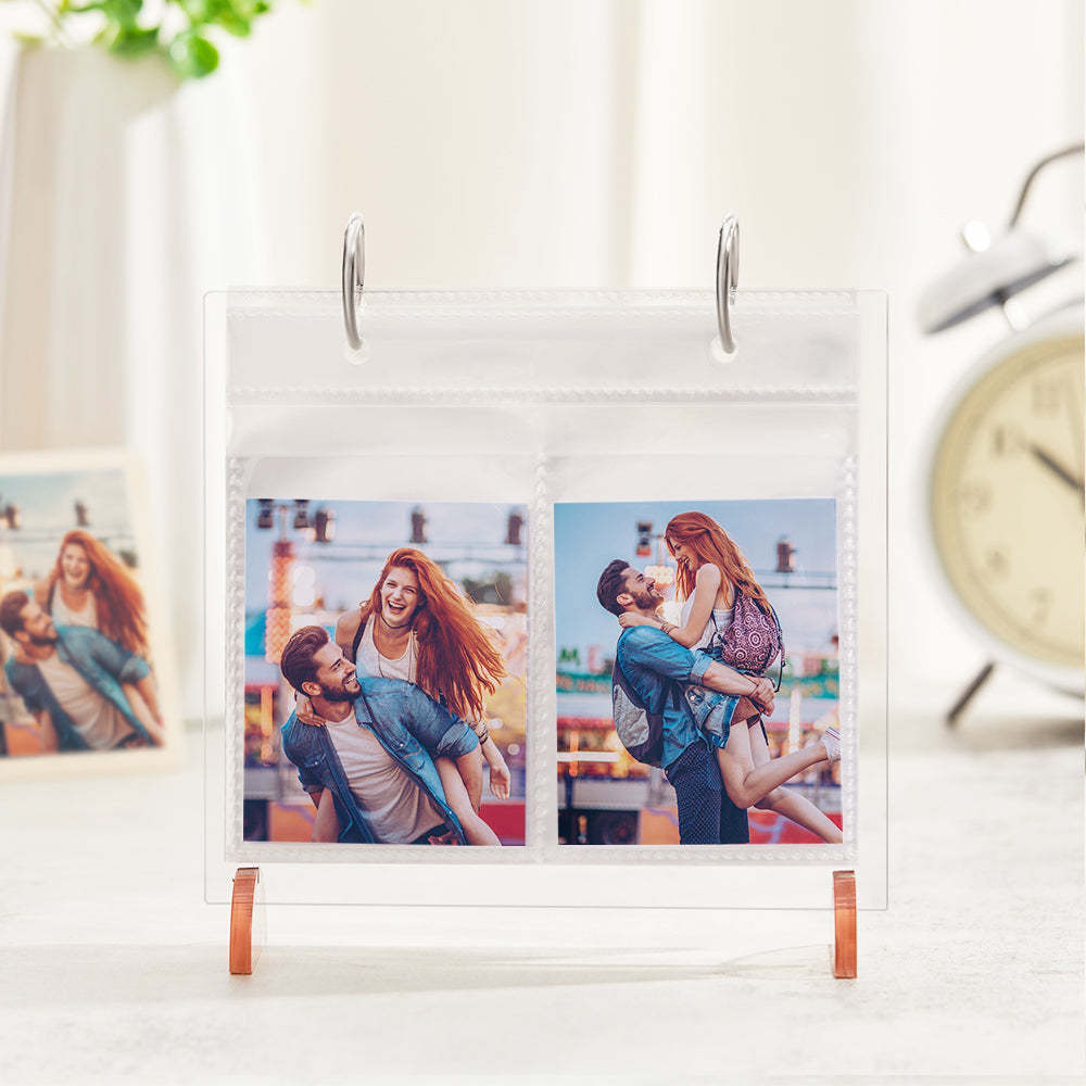 Custom Photo Acrylic Frame Mini Flip Pictures Desktop Decoration For Her - MadeMineAU