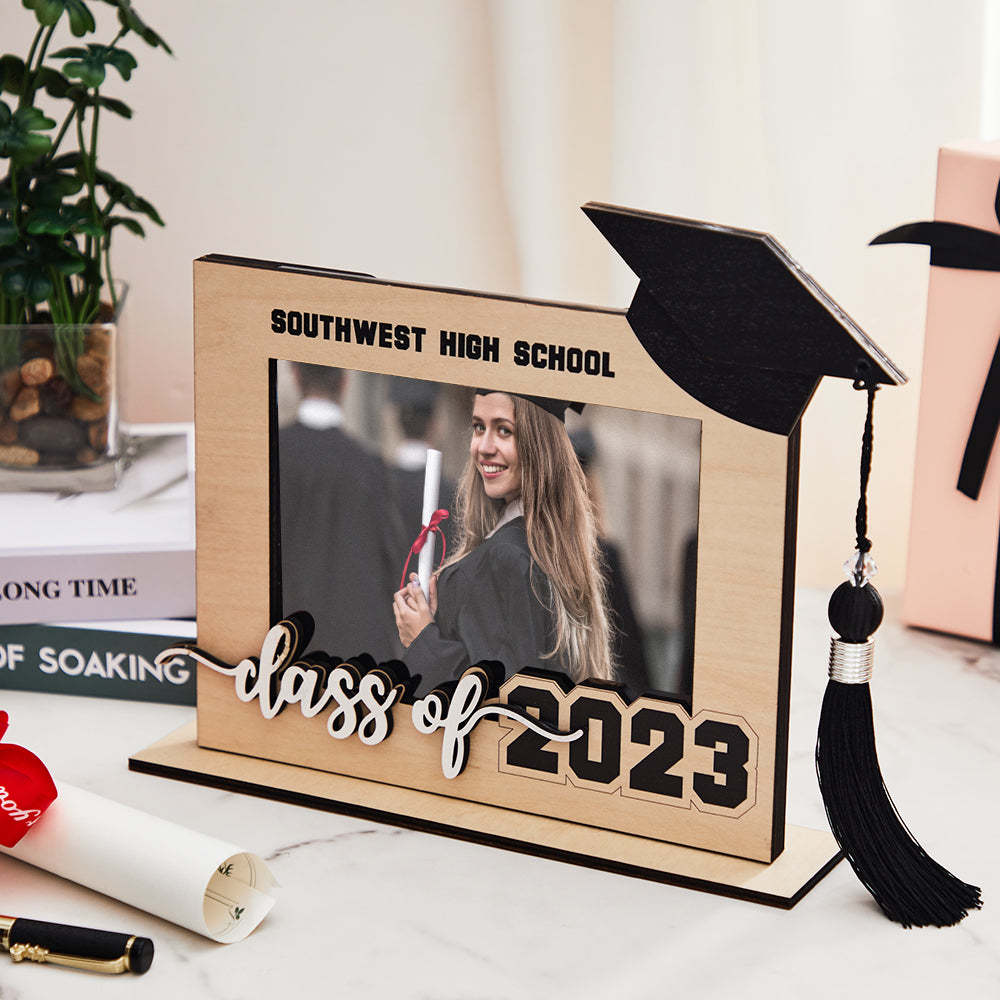 Custom Graduate Photo Frame Personalized Class School Wooden Frame Graduation Gift - MadeMineAU
