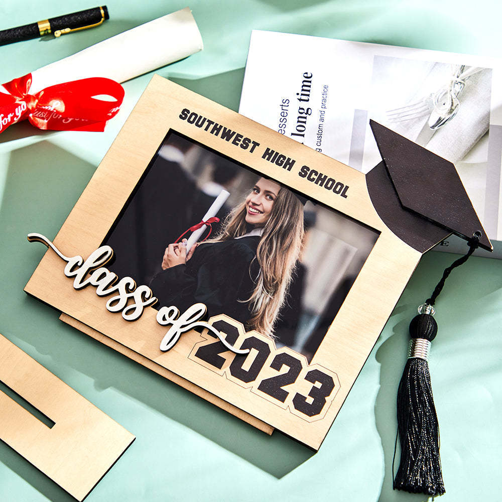Custom Graduate Photo Frame Personalized Class School Wooden Frame Graduation Gift - MadeMineAU