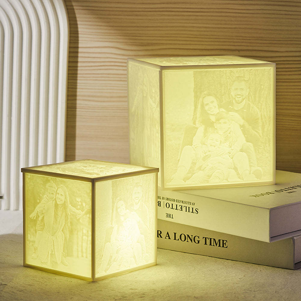 Custom Photo Cube Night Light Personalized Creative Atmosphere Lamp Valentine's Day Gifts - MadeMineAU