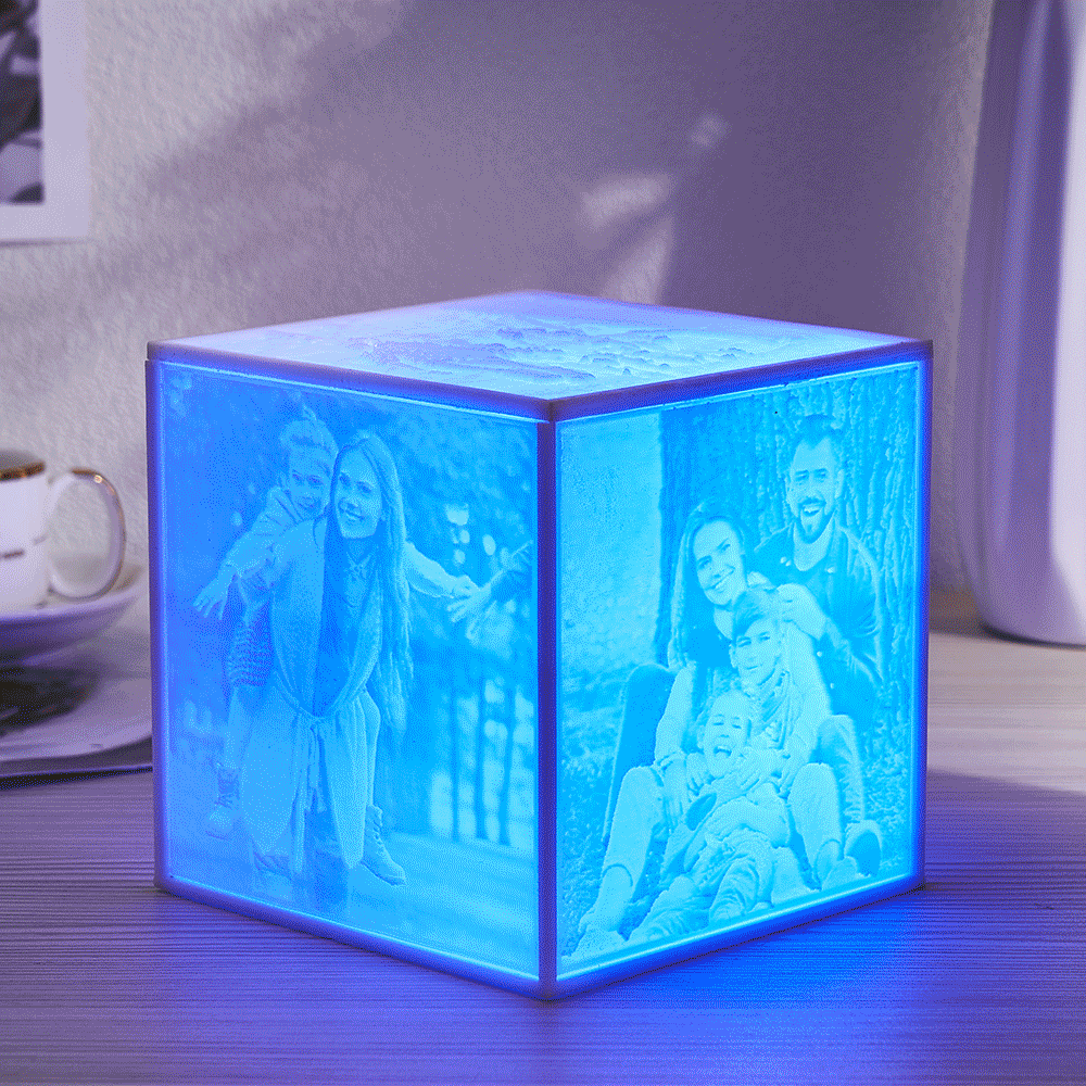 Custom Photo Cube Night Light Personalized Creative Atmosphere Lamp Valentine's Day Gifts - MadeMineAU