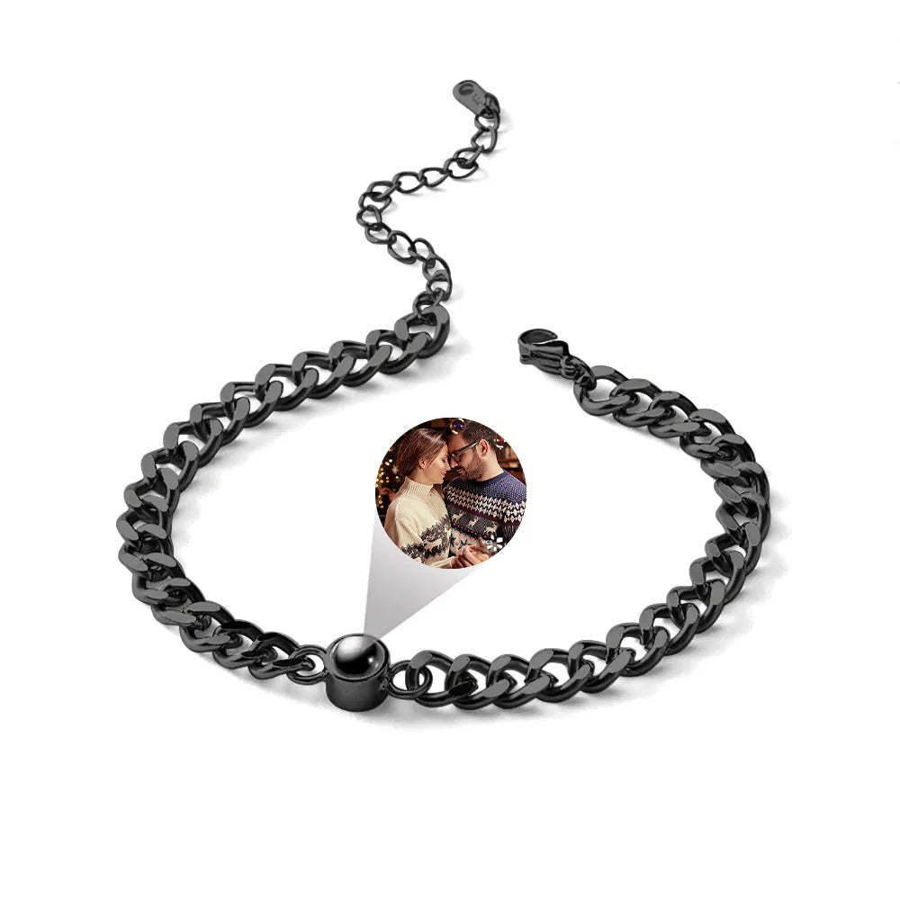Custom Photo Bracelet Projection Bracelet Vintage Bracelet for Dad Father's Day Gift