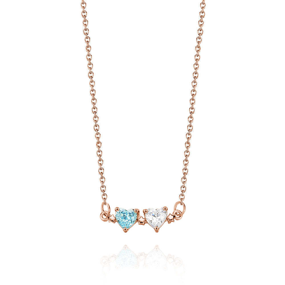 Personalized Heart-Shaped Birthstone Necklace Anniversary Birthday Gift for Her - MadeMineAU