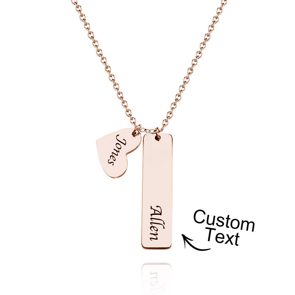 Custom Name Necklace Heart Name Wedding Gift for Her - soufeelus