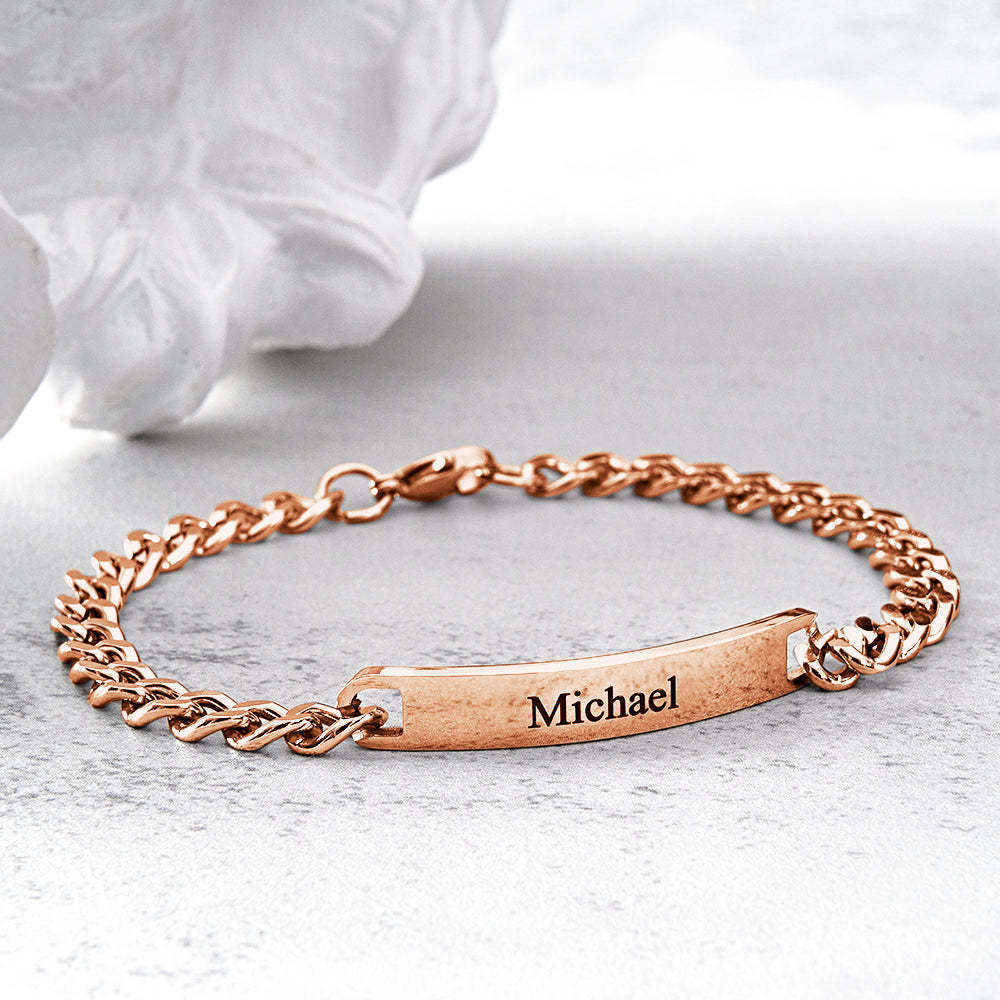 Custom Engraved Bracelet Set Personalized Fashion Bracelet For Couples Unique Personalized Bracelets for Valentines' Day Gifts - MadeMineAU