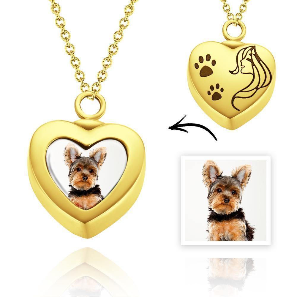 Urn Necklace Custom  Necklace Cremation Jewelry Memorial Gifts for Pets Rose Gold Plated - MadeMineAU