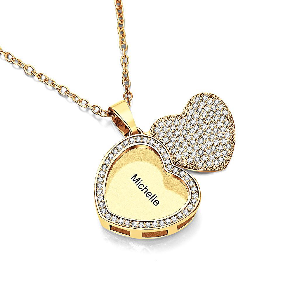 Sliding Custom Text Diamond Necklace Personalized Fashion Women Jewelry - soufeelus