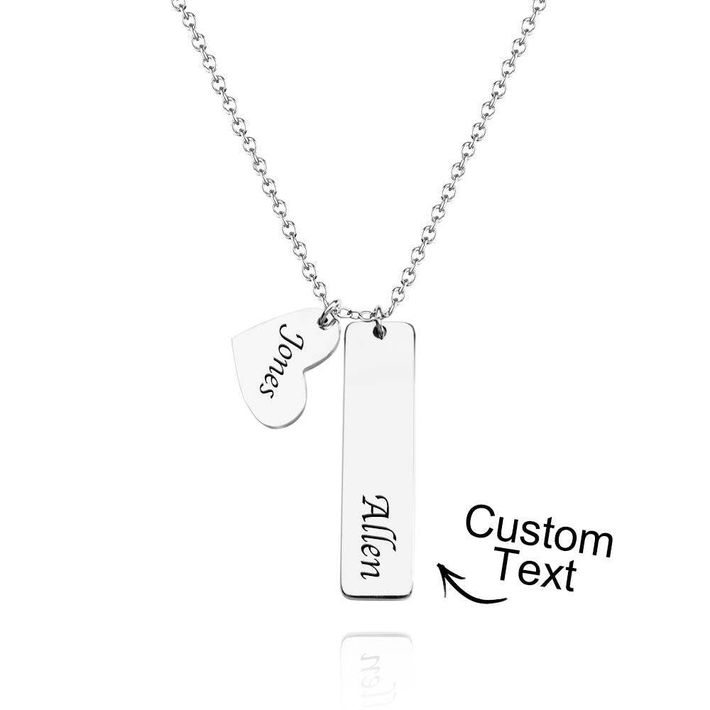 Custom Name Necklace Heart Name Wedding Gift for Her - soufeelus