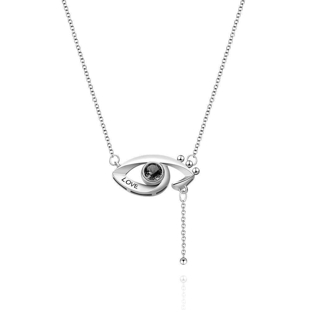 Custom Engraved Necklace Diamond Eye Unique Gifts