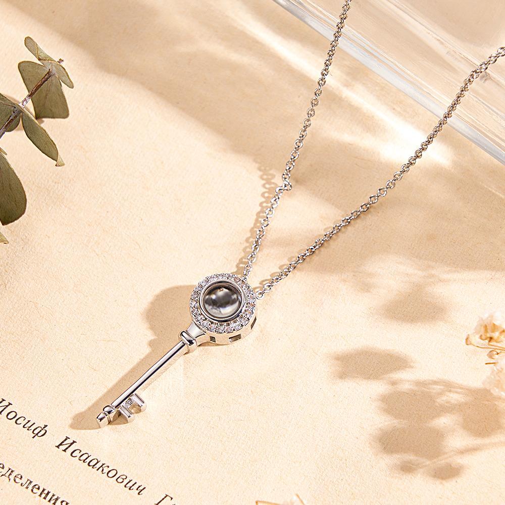 Photo Projection Necklace Personalized Picture Inside Pendant Keepsake Jewelry Trendy Best Friend Gift - MadeMineAU