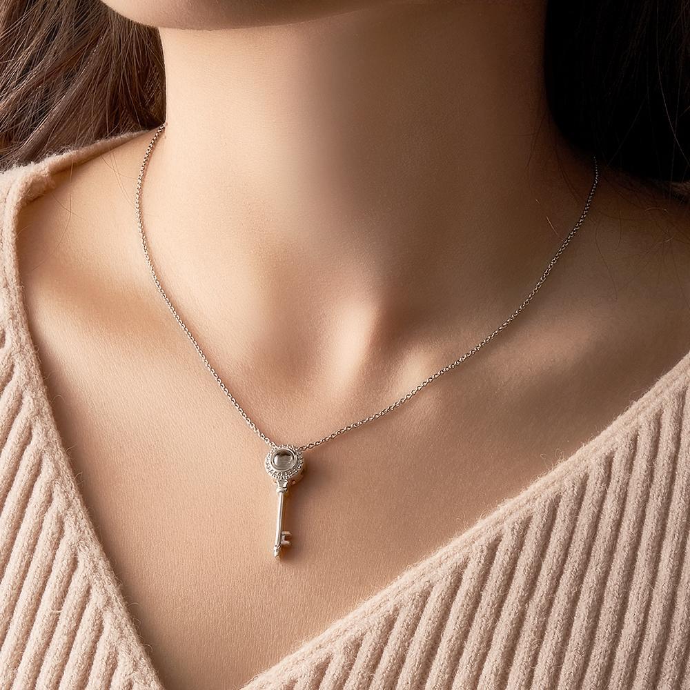 Photo Projection Necklace Personalized Picture Inside Pendant Keepsake Jewelry Trendy Best Friend Gift - MadeMineAU