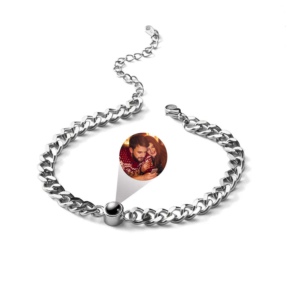 Custom Photo Bracelet Projection Bracelet Vintage Bracelet for Dad Father's Day Gift