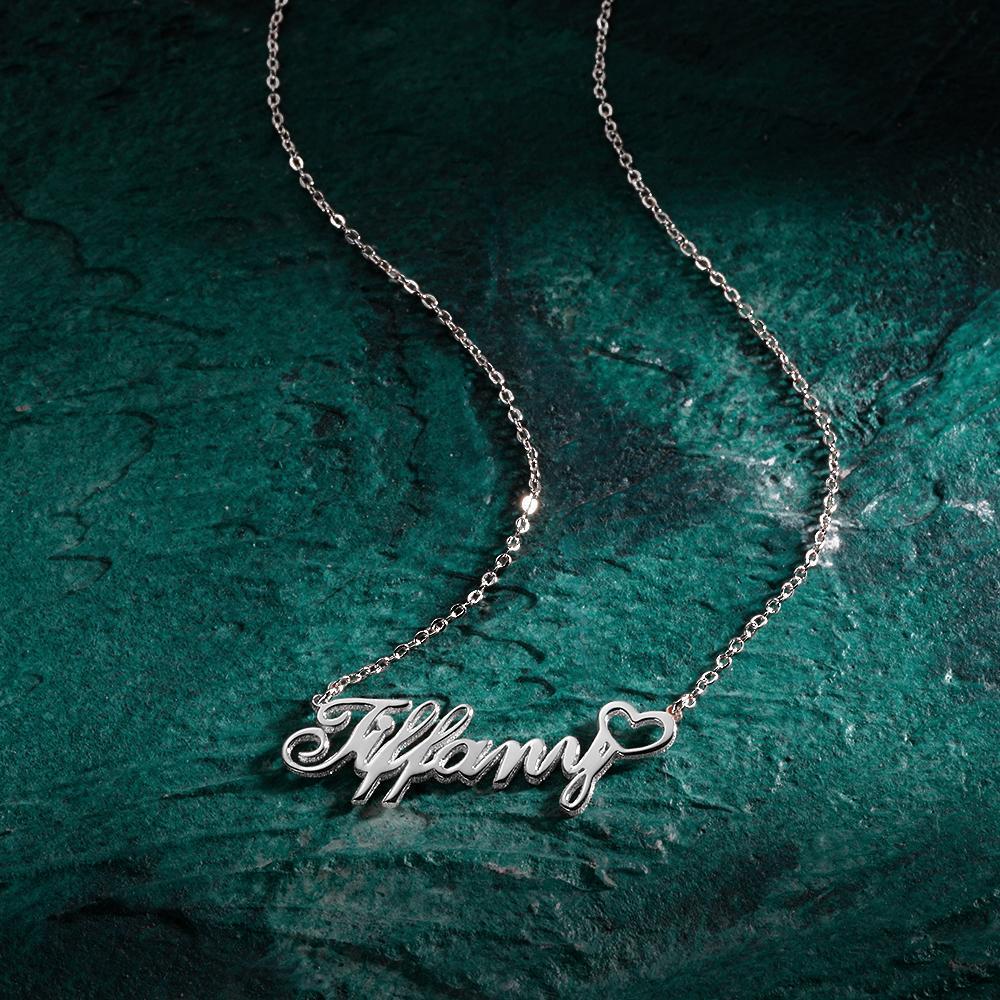 Custom Name Necklace with Little Heart, Gifts for Girls - MadeMineAU