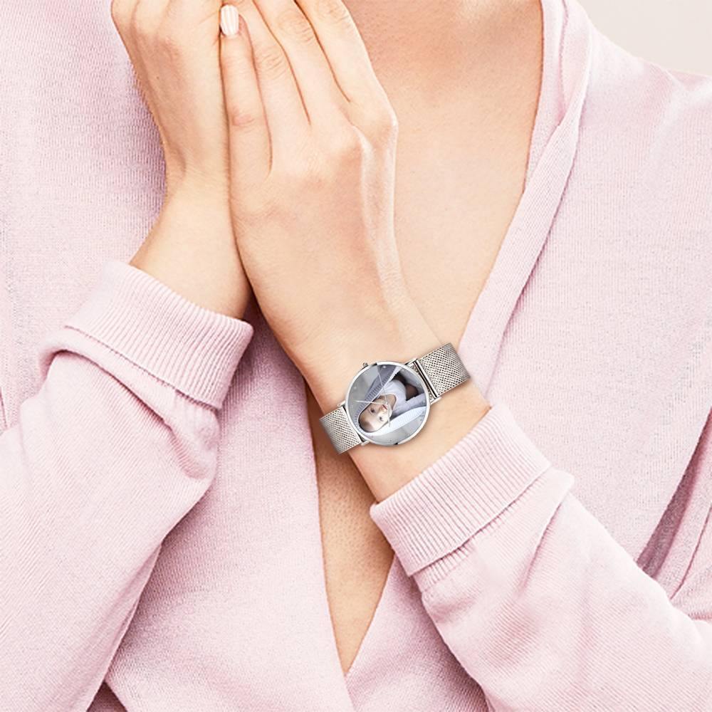 Photo Watch - Personalized Women's Engraved Watch Bracelet 