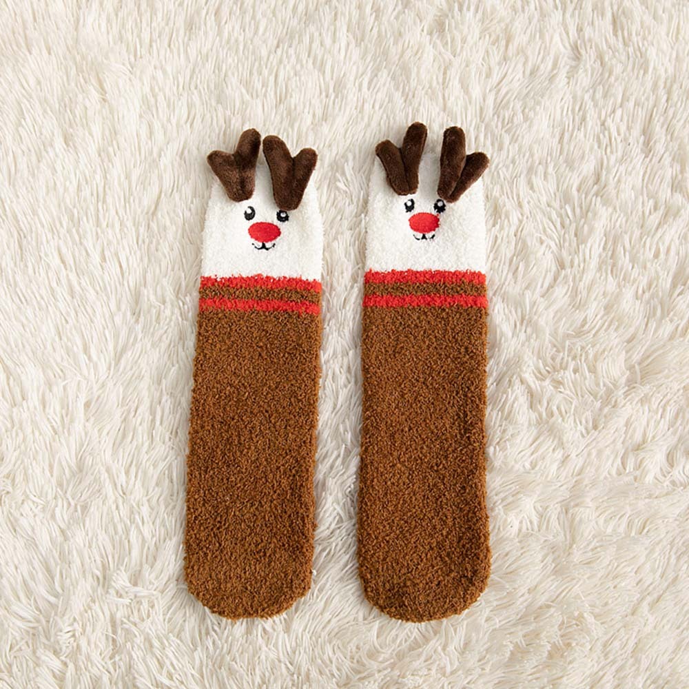 Christmas Socks Plush Coral Fleece Parent-child Christmas Socks Winter Home Floor Socks Christmas Gifts - MadeMineAU