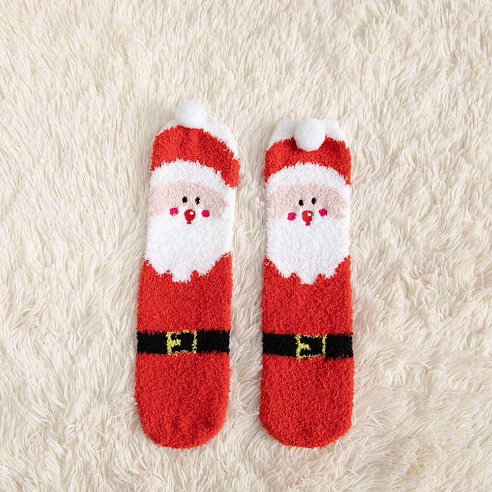 Christmas Socks Plush Coral Fleece Parent-child Christmas Socks Winter Home Floor Socks Christmas Gifts - MadeMineAU