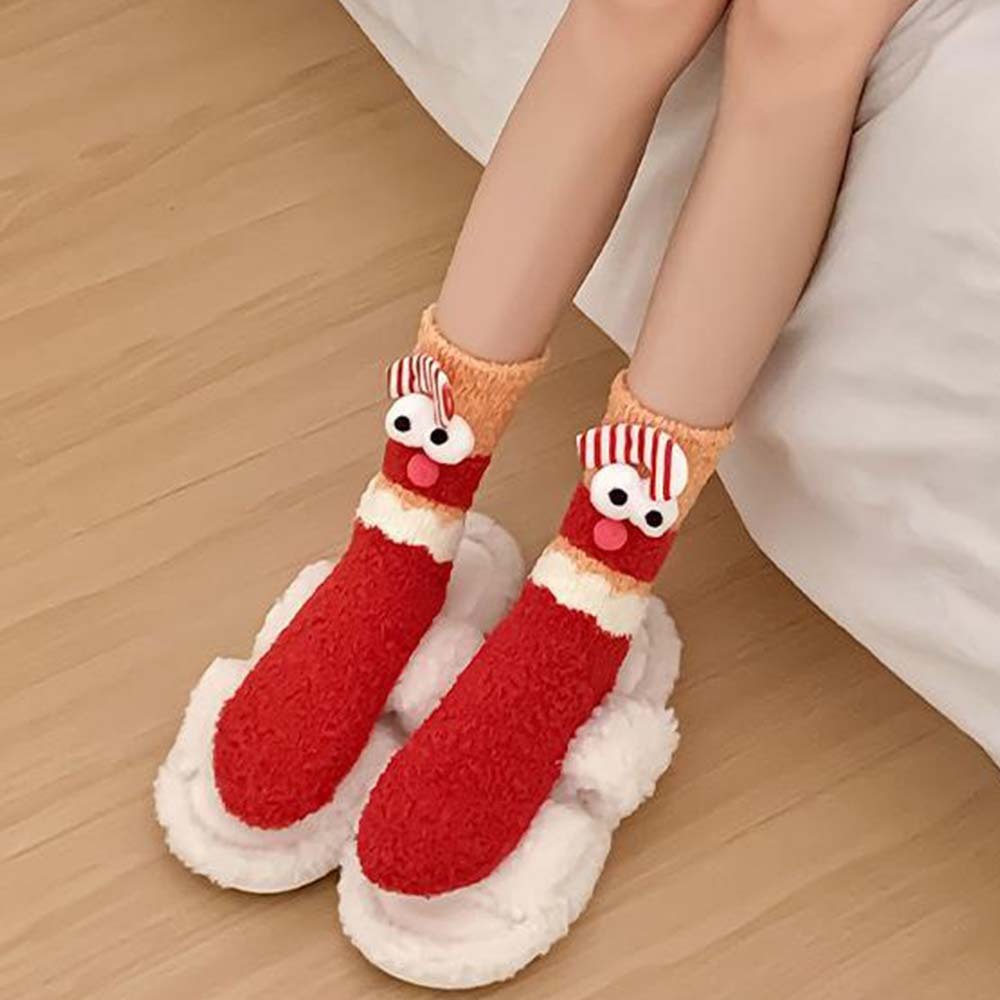 Christmas Socks Women's Plush Coral Fleece Winter Home Floor Socks Christmas Gifts - MadeMineAU