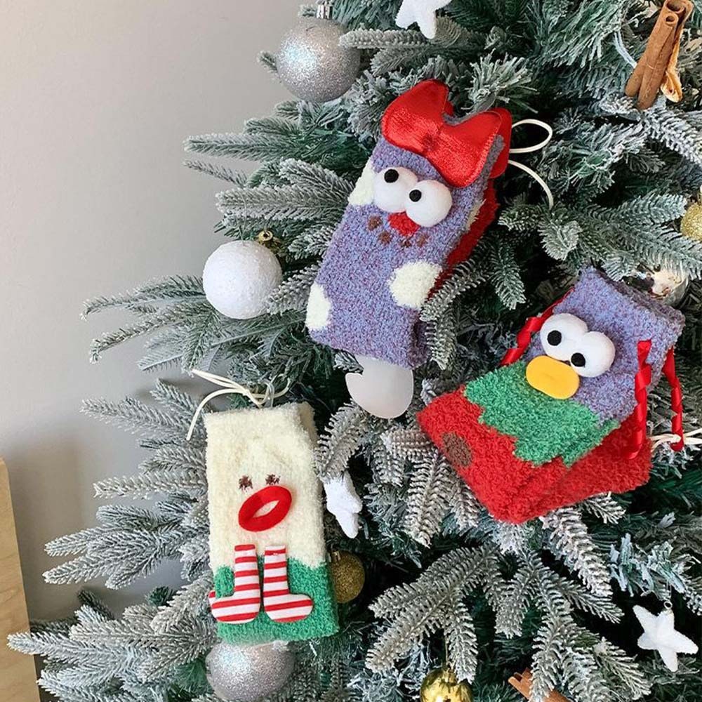 Christmas Socks Women's Plush Coral Fleece Winter Home Floor Socks Christmas Gifts - MadeMineAU