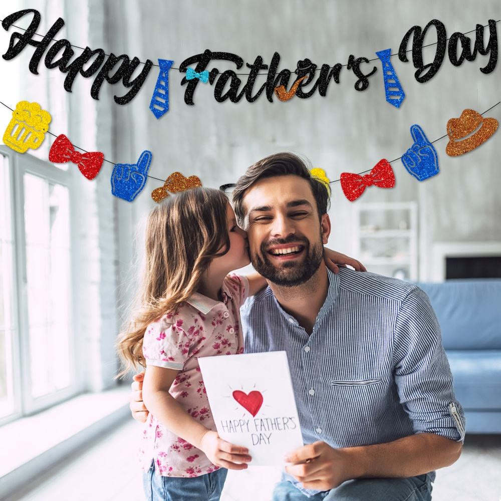 Happy Fathers Day Banner Fathers Day Party Decoration Supplies - MadeMineAU