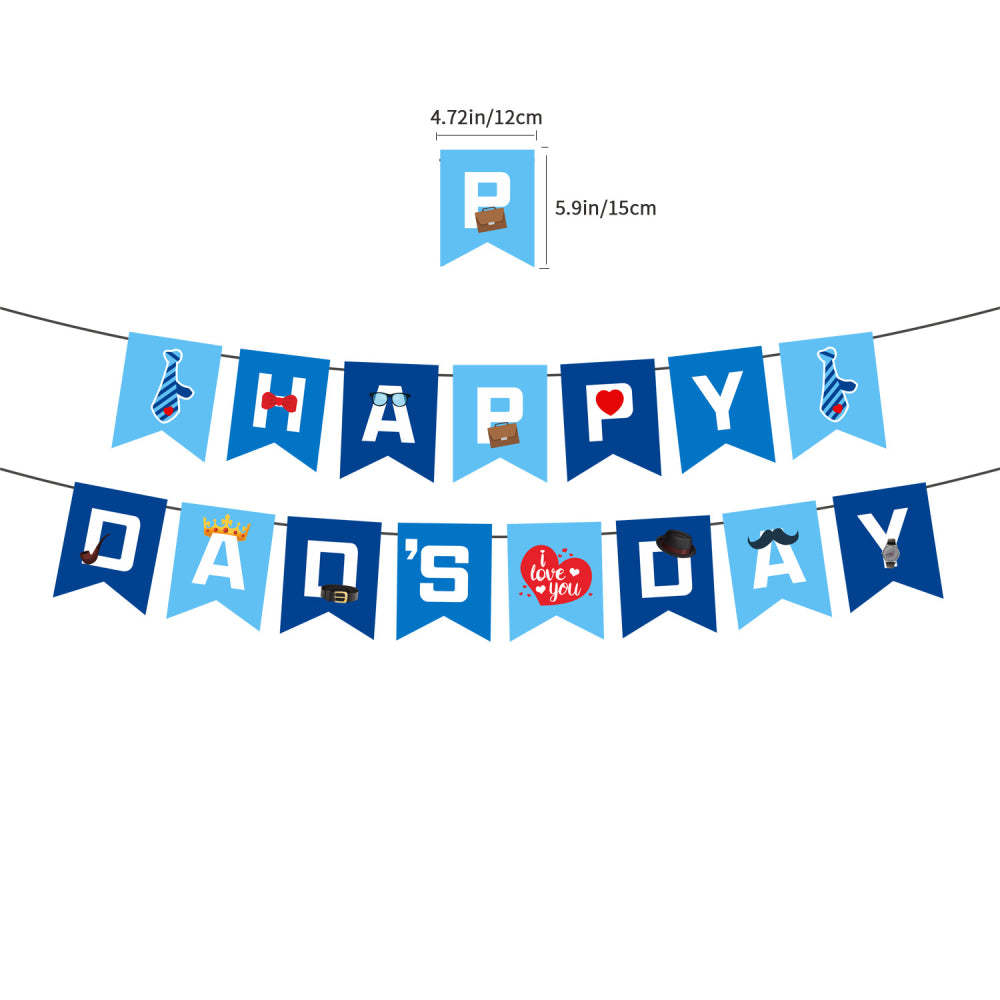 Happy Dads Day Banner Fathers Day Party Decoration Supplies - MadeMineAU