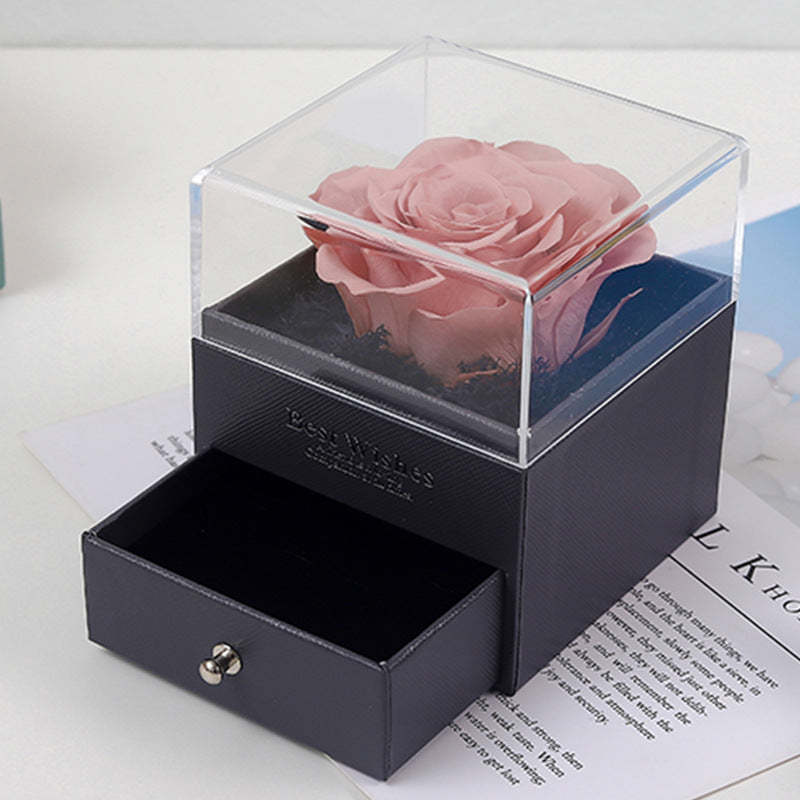 Real Rose Jewelry Gift Box Preserved Flower Forever Gift for Her - MadeMineAU