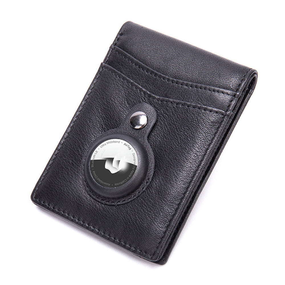 Airtag Men's Wallet Vintage Card Holder Leather Money Clip - MadeMineAU