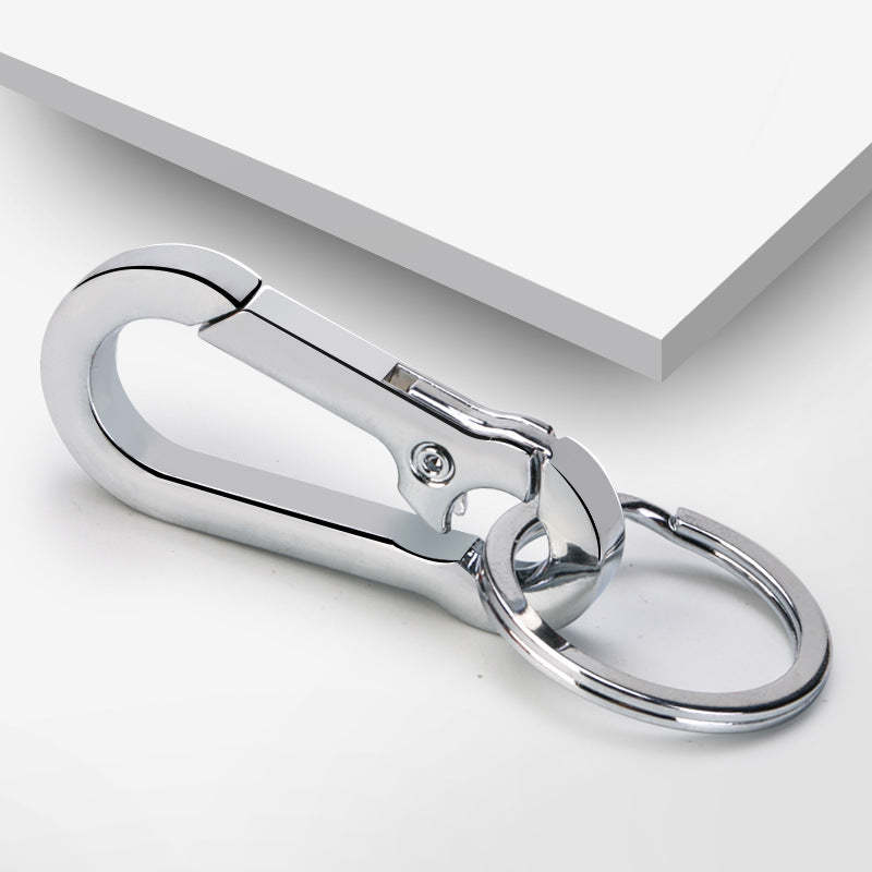 Carabiner Clip Keyring Stainless Steel Keychain with Snap Hook Quick Release Key Ring - MadeMineAU