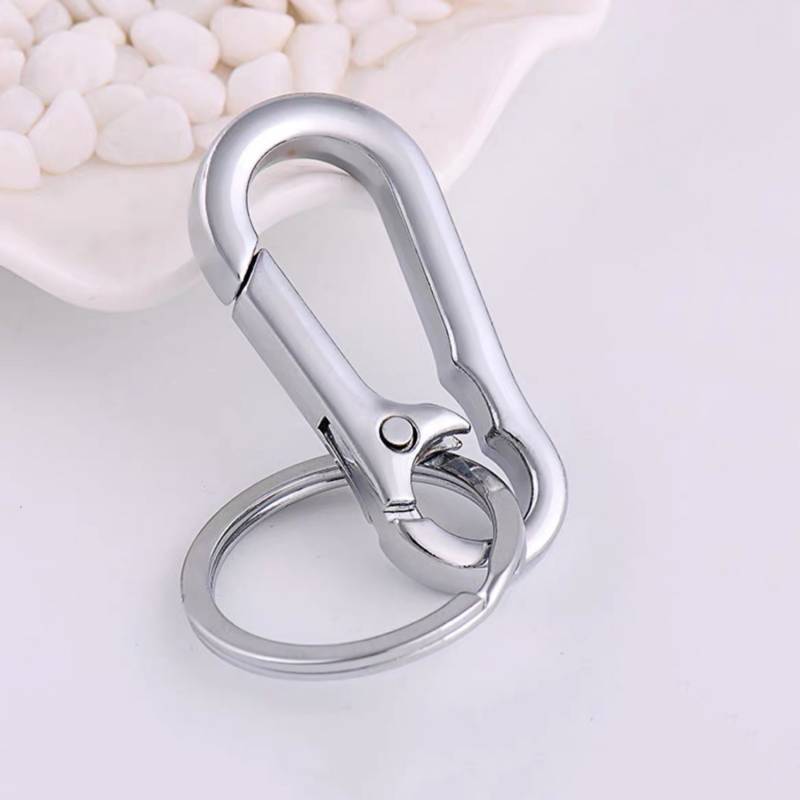 Carabiner Clip Keyring Stainless Steel Keychain with Snap Hook Quick Release Key Ring - MadeMineAU