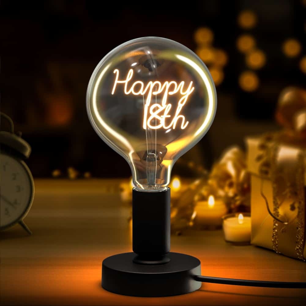 Custom Vintage Light Bulb Love Edison Bulbs Personalized Birthday Gifts - MadeMineAU