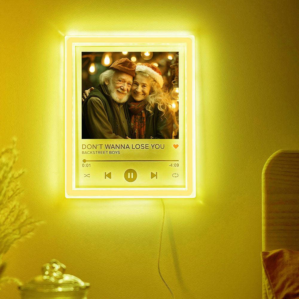 Custom Photo Night Light Personalized Music Neon Plaque Christmas Gifts - MadeMineAU