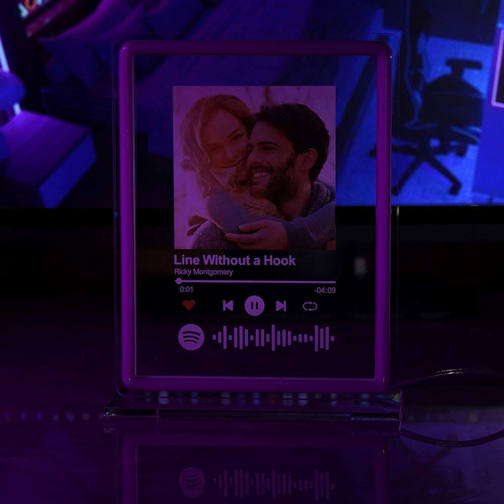 Personalized Photo Spotify Music Night Light Scannable Code Neon Sign Lamp For Couples - MadeMineAU