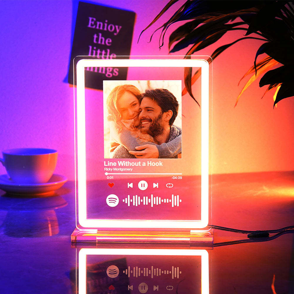 Personalized Photo Spotify Music Night Light Scannable Code Neon Sign Lamp For Couples - MadeMineAU
