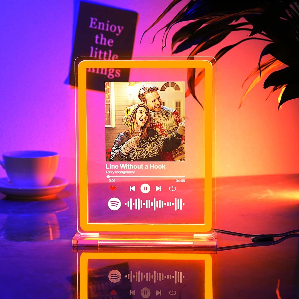 Personalized Photo Spotify Music Night Light Scannable Code Neon Sign Lamp For Couples - MadeMineAU