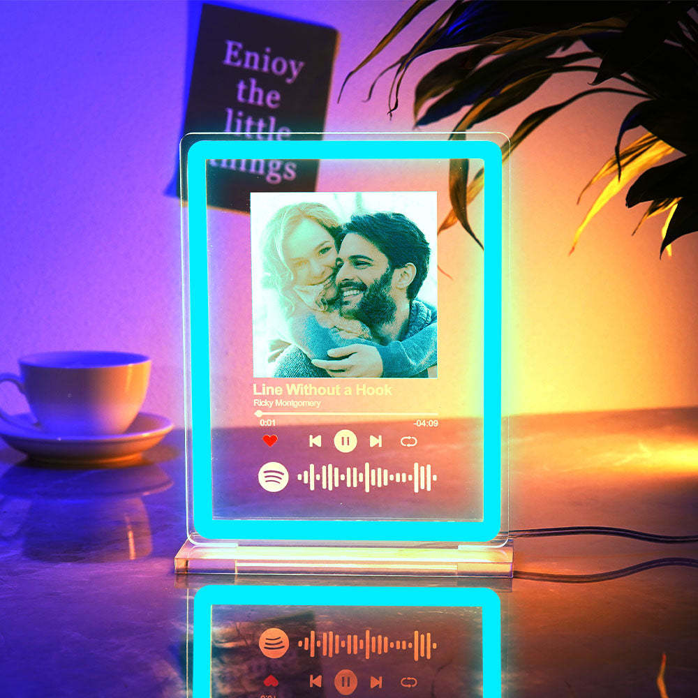 Personalized Photo Spotify Music Night Light Scannable Code Neon Sign Lamp For Couples - MadeMineAU