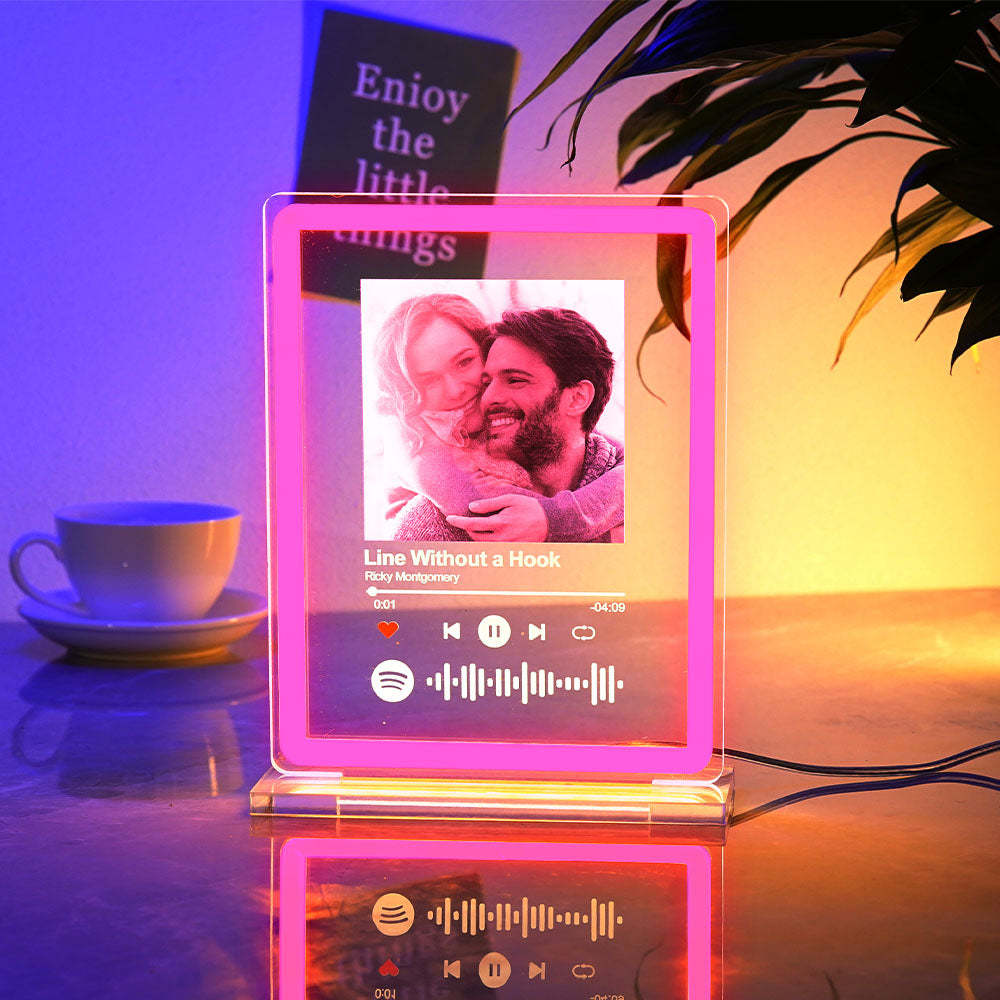 Personalized Photo Spotify Music Night Light Scannable Code Neon Sign Lamp For Couples - MadeMineAU