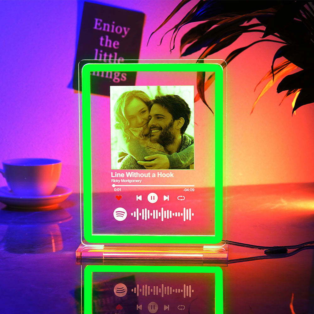 Personalized Photo Spotify Music Night Light Scannable Code Neon Sign Lamp For Couples - MadeMineAU