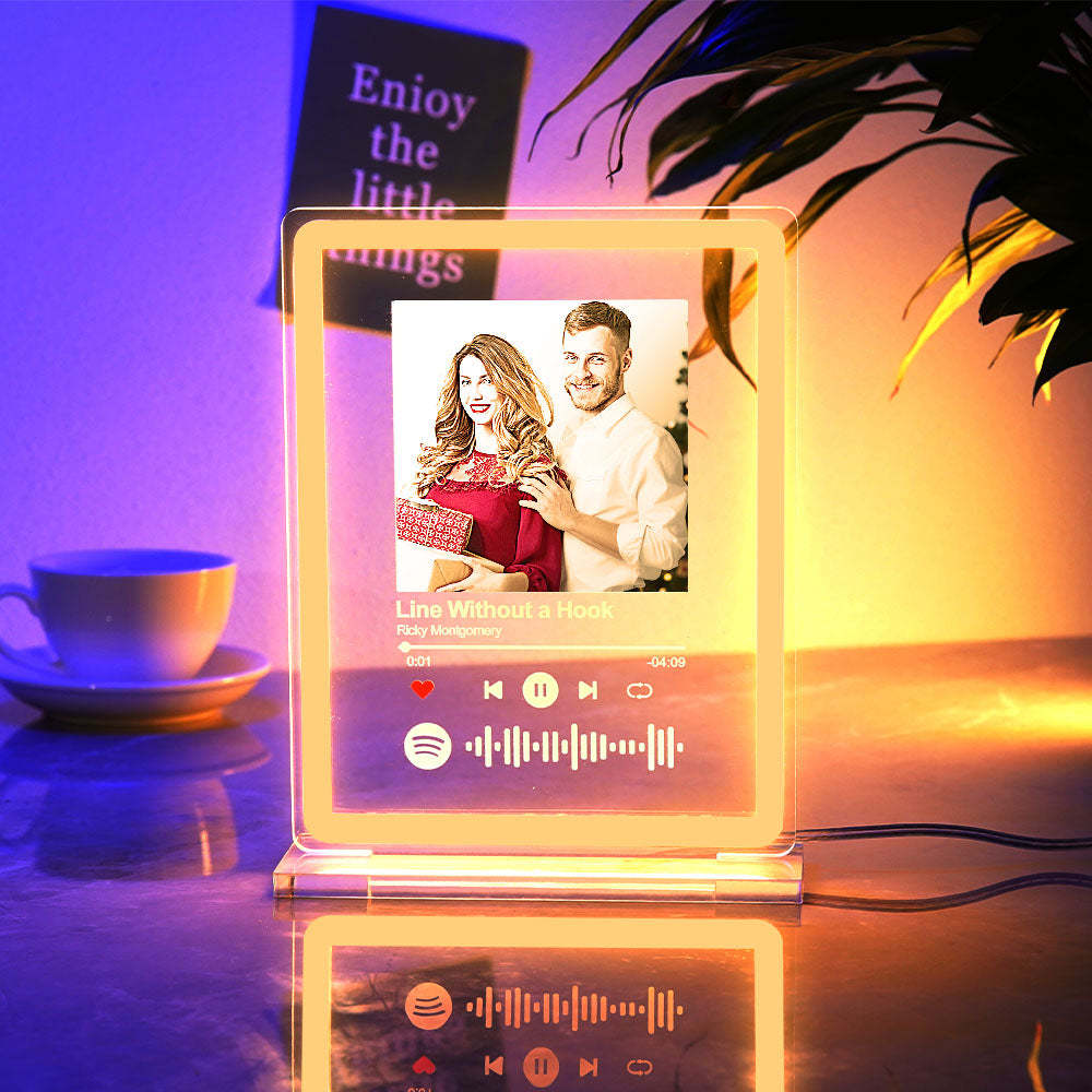 Personalized Photo Spotify Music Night Light Scannable Code Neon Sign Lamp For Couples - MadeMineAU