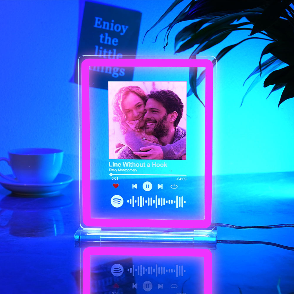 Personalized Photo Spotify Music Night Light Scannable Code Neon Sign Lamp For Couples - MadeMineAU